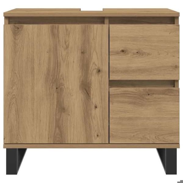 Maison Exclusive - Badeværelsesvaskeskab i håndlavet eg 65x33x60 cm