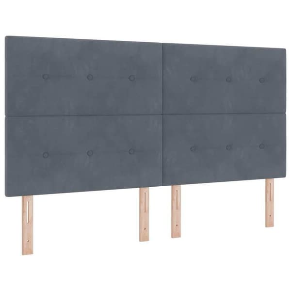 Maison Exclusive - Säng med förvaring Grå mörk 180 x 200 cm Sammet