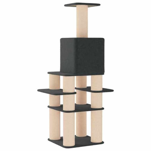 Maison Exclusive - Katte træ med sisal kløepæle Mørkegrå 180 cm