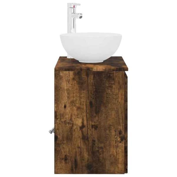 Exklusiv möbel - Väggmonterad handfat Vanity Ek rökig 49,5 x 41 x 64,5 cm