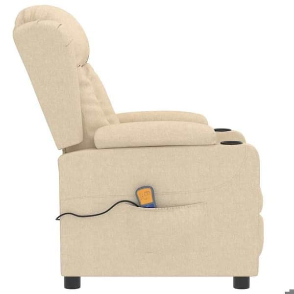 Maison Exclusive - Massagefåtölj Creme Tyg