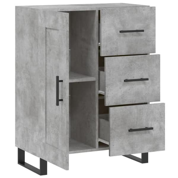 Maison Exclusive - Buffé grå betong 69,5x34x90 cm ingenjörsträ
