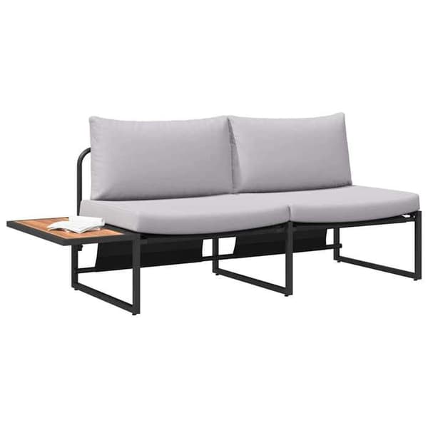Maison Exclusive - Vaaleanharmaa puutarhatuoli 200,5 x 70 x 85,5 cm Teräs