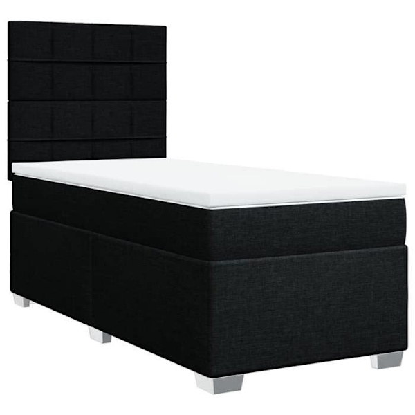 Sengestel med madras - Eksklusiv Hus - Sort - 80x200 cm - Polyester stof