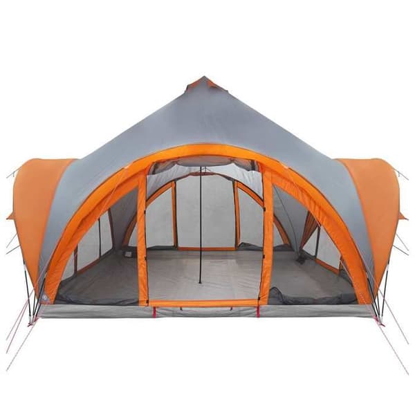 Maison Exclusive - Tipi-tält för 6 personer Grå och orange Polyester och Stål