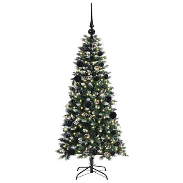 Kunstig juletræ - EKSKLUSIV HUS - Moderne - 120 cm - Varm hvid LED - USB-strøm Grön