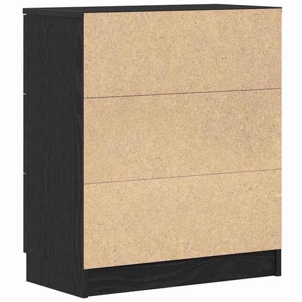 Maison Exclusive - Buffet Sort egetræ 60 x 30 x 70 cm Ingeniørtræ svart ek