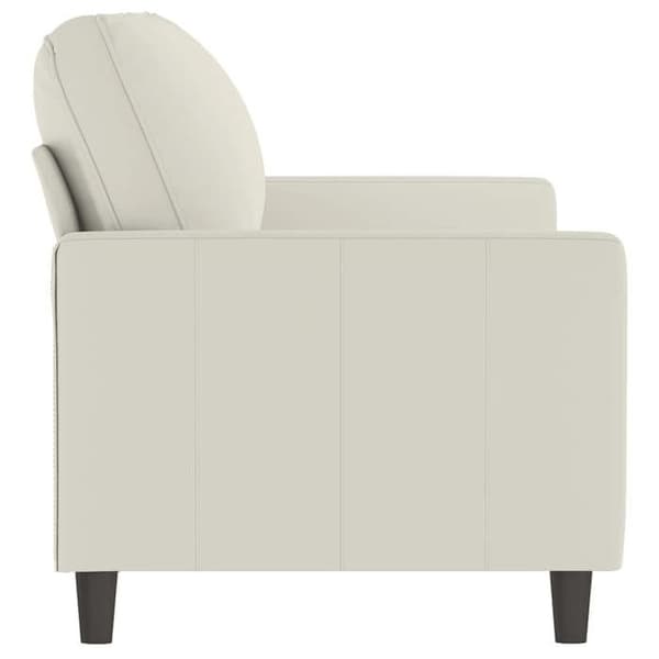 Maison Exclusive - 2-personers sofa Creme 140 cm Velour Grädde