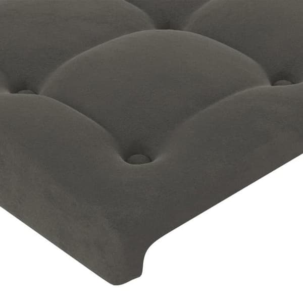 Maison Exclusive - LED-päätyharso Tummanharmaa 180x5x118/128 cm Sametti mörkgrå