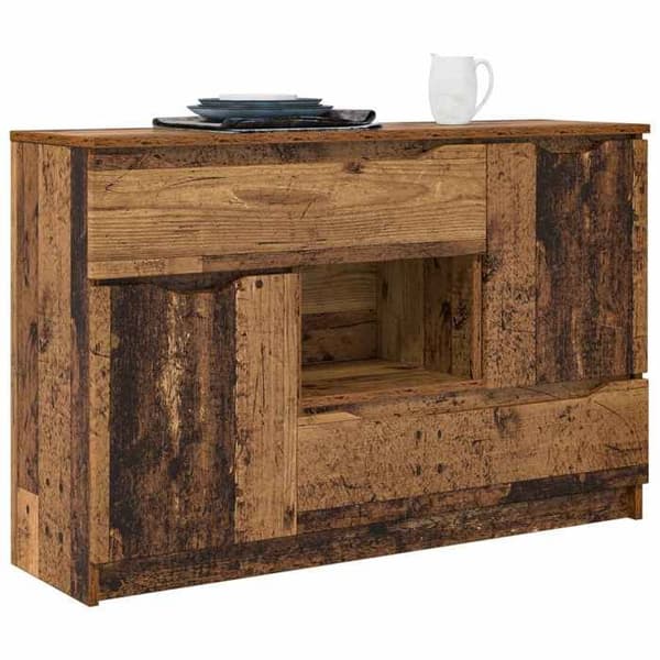 Buffet - EKSKLUSIVT HUS - 100 x 30 x 65,6 cm - Ingeniørtræ - Moderne design - Døre og skuffer