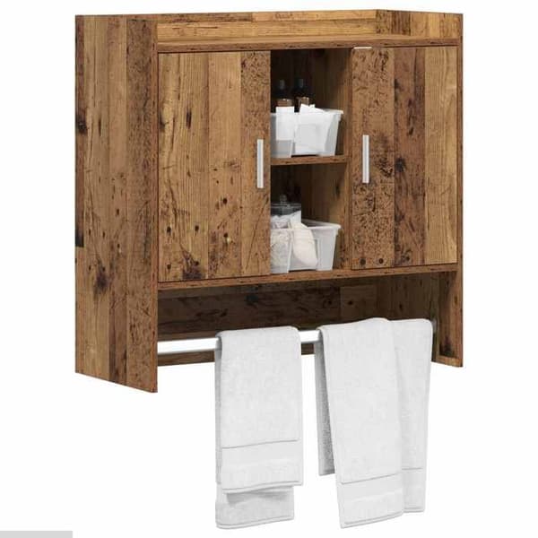 Maison Exclusive - Væghylde Montering væg Gamle træ 80 x 36 x 80 cm