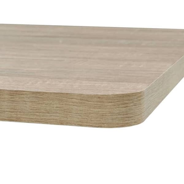 Maison Exclusive - Bistrobord MDF og stål Kvadratisk 80x80x75 cm Egetræ farve