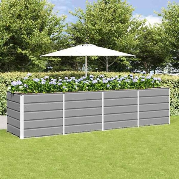 Maison Exclusive - Lys grå plantekasse 320 x 80 x 75 cm Stål