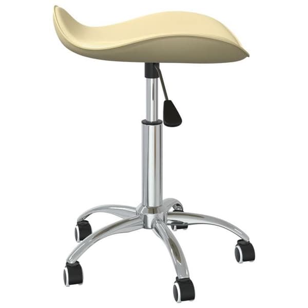 Maison Exclusive - Kontorsstol Creme Konstläder