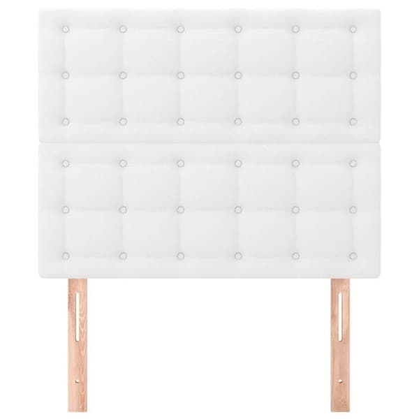 Maison Exclusive - Vit sänggavel 90 x 5 x 118/128 cm konstläder Vit