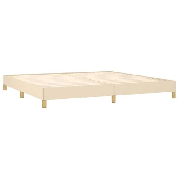 Maison Exclusive - Sengestel uden madras creme 200x200 cm stof