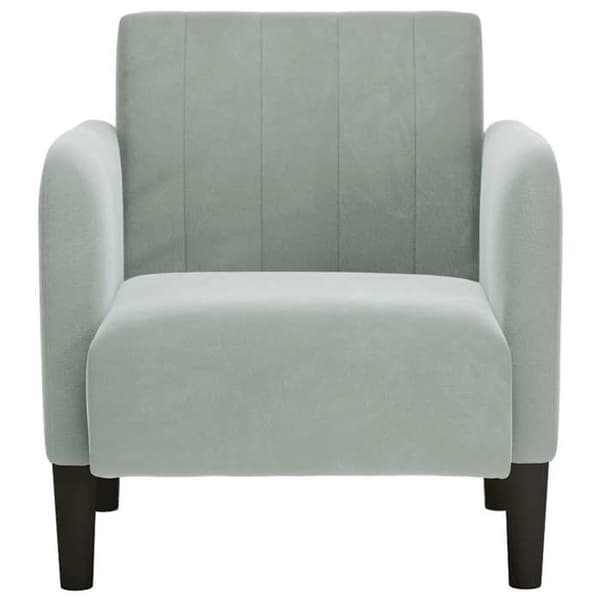 Maison Exclusive - Stol med armlæn i lys grå 54 cm fløjl