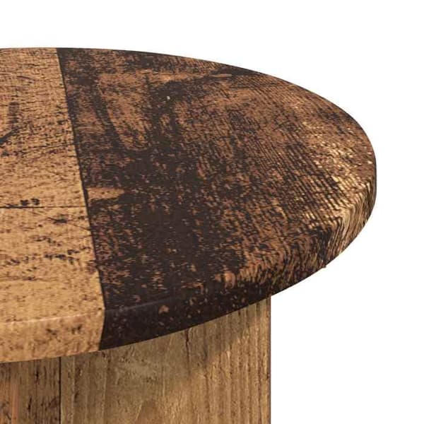 Sidebord - MAISON EXCLUSIVE - Ø 39 cm - Ingeniørtræ - Rund - Brun