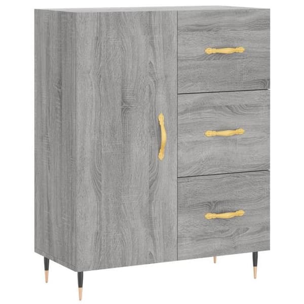 Maison Exclusive - Buffé Sonoma Grå 69,5x34x90 cm Ingenjörsträ