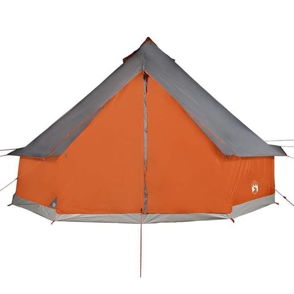 Maison Exclusive - Perhe-teltta tipi 12 hengelle harmaa ja oranssi vedenpitävä