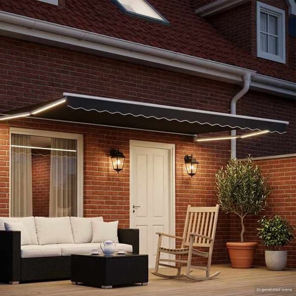 Maison Exclusive - Elektrisk utdragbar markis Antracit 5 x 3 m