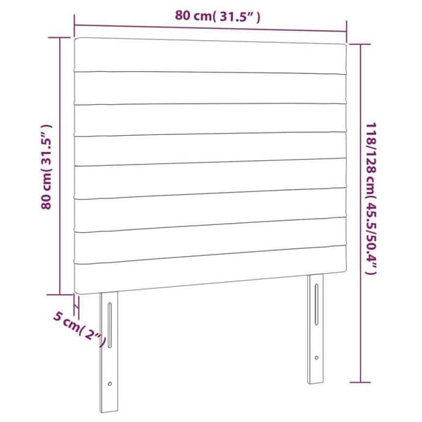 Maison Exclusive - LED Hovedgærde Sort 80x5x118/128 cm Velour svart