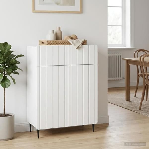 Maison Exclusive - Buffé Vit 66 x 34,5 x 92 cm Ingenjörsträ Vit