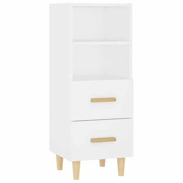 Maison Exclusive - Buffé Vit 34,5x34x90 cm Ingenjörsträ