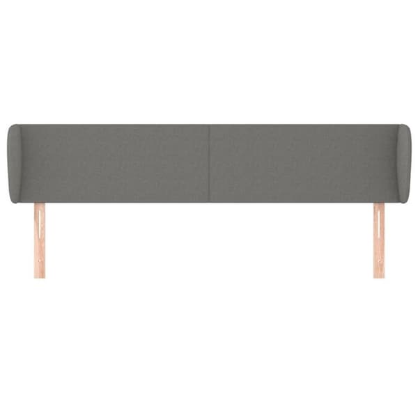 Maison Exclusive - Päätylevy korvilla Tummanharmaa 183x16x78/88 cm Kangas Mörkgrå