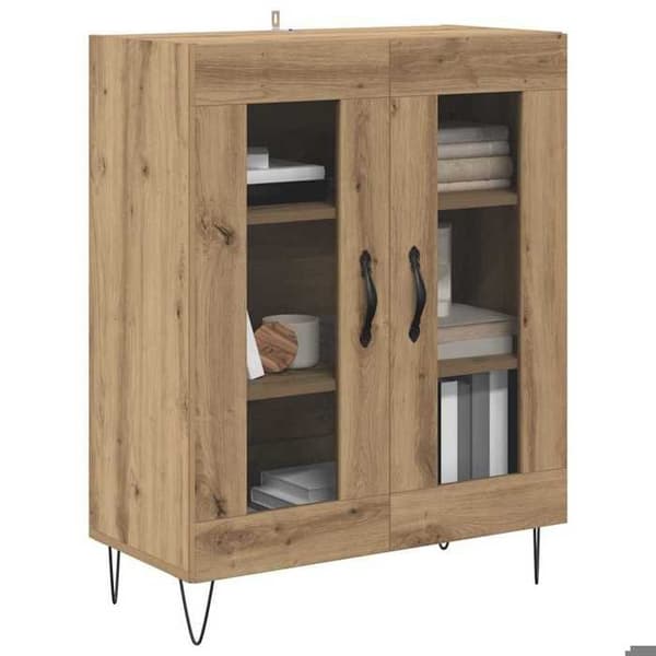 Maison Exclusive - Buffet i håndlavet egetræ 69,5 x 34 x 90 cm Ingeniørtræ