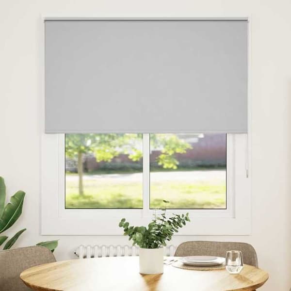 Maison Exclusive - Rullgardin med mörkläggande tygbredd 136,6 cm polyester
