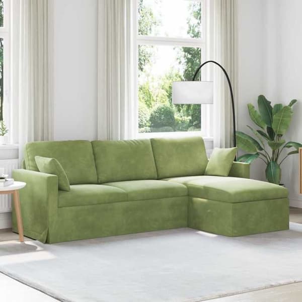 Maison Exclusive - Lys grøn sofa 228 x 134 x 80 cm Velour