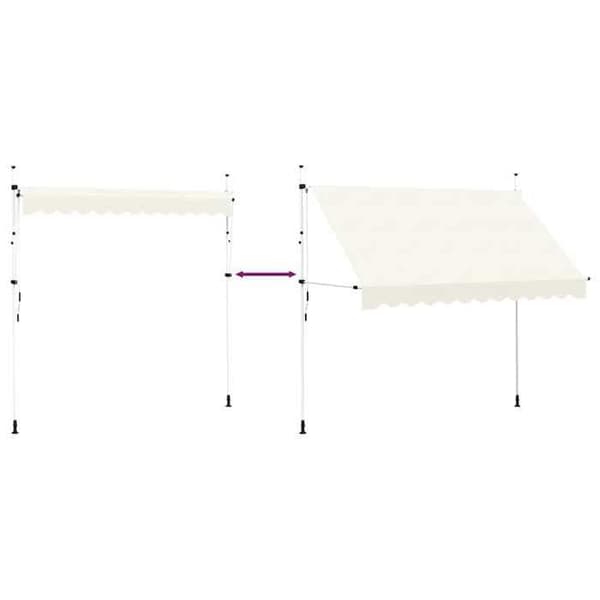 Maison Exclusive - Manuell utdragbar markis 300 cm Kräm Grädde