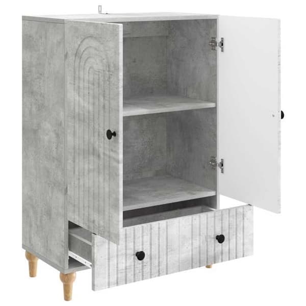 Maison Exclusive - Buffé Grå betong 66 x 34,5 x 95 cm Ingenjörsträ