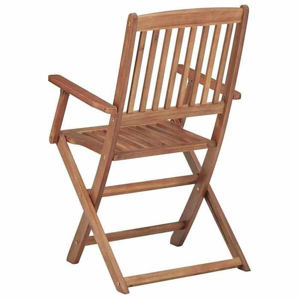 Maison Exclusive - Fällbara utomhusstolar och kuddar set om 8 Akaciaträ