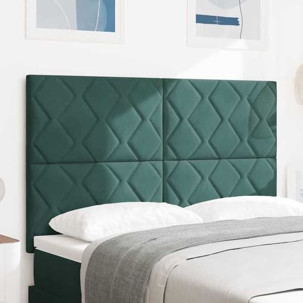 Maison Exclusive - Mörkgrön sänggavel 144 cm Sammet