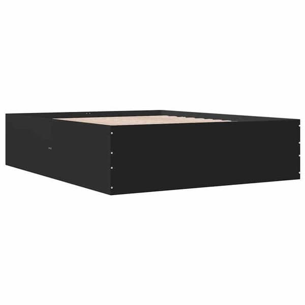 Sengestel - EKSKLUSIV HUS - 150 x 200 cm - Sort - Træ (spånplader) - Inkluderet lamelbund Svart