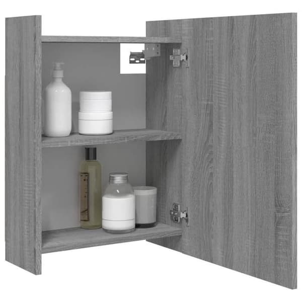 Maison Exclusive - Sonoma grå spejlskab til badeværelse 62,5x20,5x64 cm