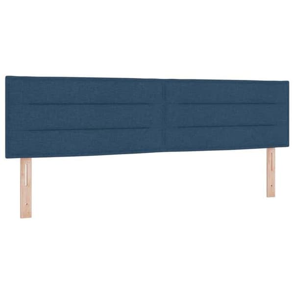 Maison Exclusive - LED-hovedgærde med blå LED-strips 180 cm stof