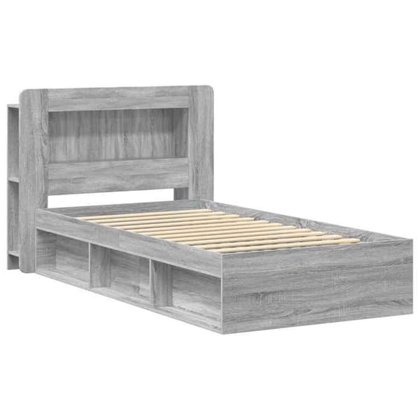Maison Exclusive - Sengestel med opbevaring Sonoma grå 100 x 200 cm Sonoma grå