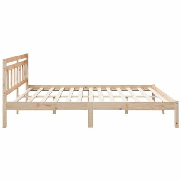 Maison Exclusive - Sängram Brun 200 x 200 cm Massivt trä