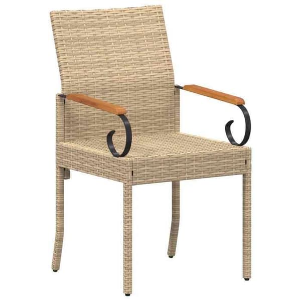 Maison Exclusive - Trädgårdsstolar 2 st Beige och krämvit Beige och vit kräm