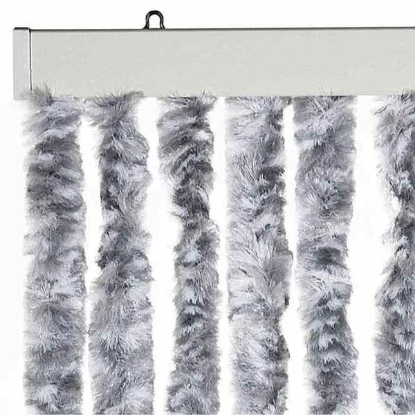 Maison Exclusive - Valkoinen ja harmaa hyttysverkko 90x200 cm Chenille