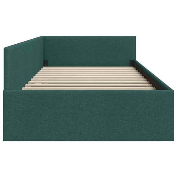 Maison Exclusive - Tummanvihreä kulmasänky 100 cm x 200 cm kangas