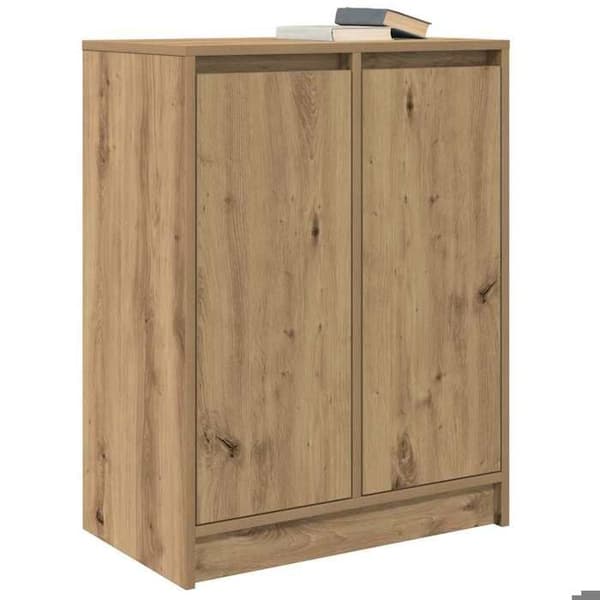 Maison Exclusive - Buffet i egetræ, håndlavet 57x34x76 cm, ingeniørtræ