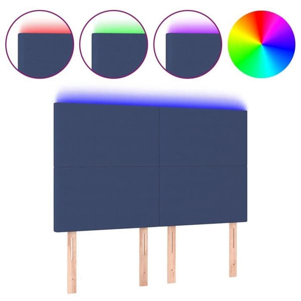 Hovedgærde - Eksklusivt Hus - Blå - Indbygget multicolor LED - Højdejusterbar blå