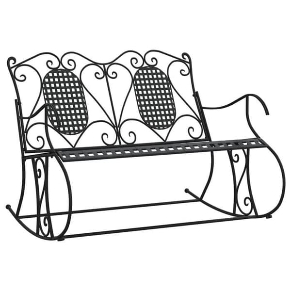 Gyngestol - Eksklusivt Hus - 2 pladser - 113 cm - Sort stål