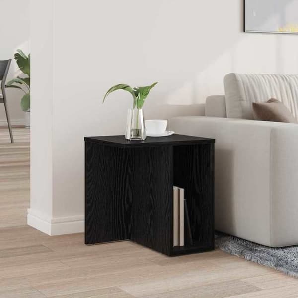 Maison Exclusive - Sidebord Sort eg 37 x 32 x 40 cm Ingeniørtræ