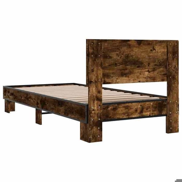 Maison Exclusive - Sängram utan madrass i rökig ek 90x200 cm