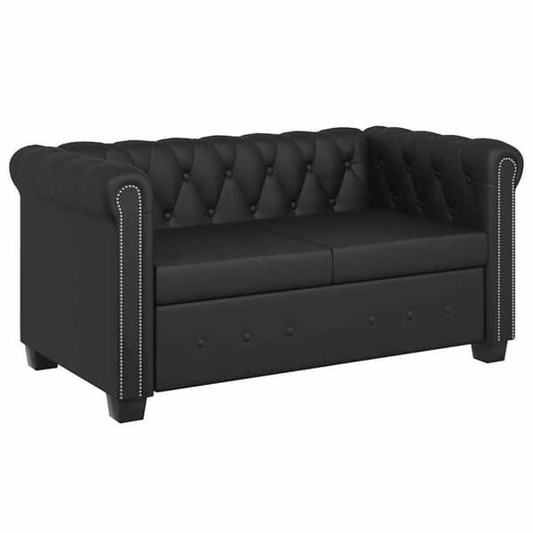 Maison Exclusive - Chesterfield sofa til 2 og 3 personer i sort Svart
